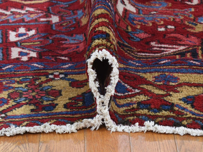 Red 7'4" x 9'9" Traditional Hand knotted Wool Rug - Sku: O080069