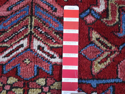 Red 7'4" x 9'9" Traditional Hand knotted Wool Rug - Sku: O080069