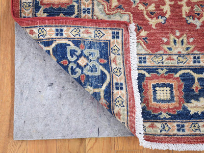 Red 5'0" x 6'6" Oushak / Peshawar Hand knotted Wool Rug - Sku: O080078