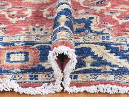 Red 5'0" x 6'6" Oushak / Peshawar Hand knotted Wool Rug - Sku: O080078