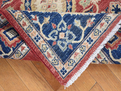 Red 5'0" x 6'6" Oushak / Peshawar Hand knotted Wool Rug - Sku: O080078