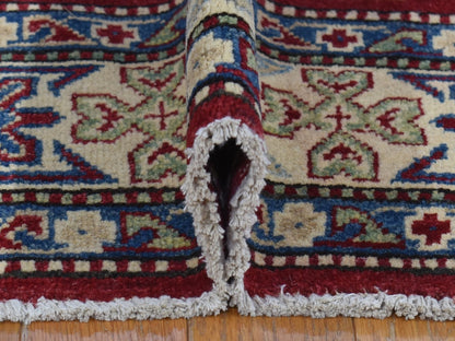 Red 5'3" x 7'1" Tribal Hand knotted Wool Rug - Sku: O080083