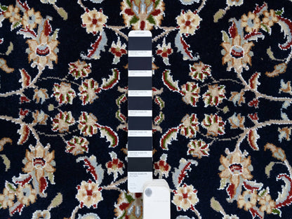 Nain Fine Oriental hand-knotted wool runner in Blue & Ivory, 2'8" x 9'10" — SKU O080089 (view 4)