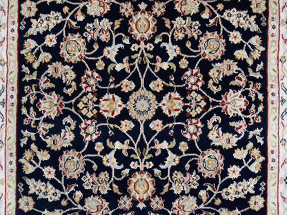 Nain Fine Oriental hand-knotted wool runner in Blue & Ivory, 2'8" x 9'10" — SKU O080089 (view 5)