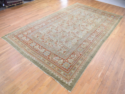 Antique hand-knotted wool rug in Beige, 8'7" x 14'10" — SKU O080099 (view 3)