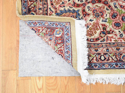 Yellow 11'5" x 15'9" Antique Hand knotted Wool Rug - Sku: O080111