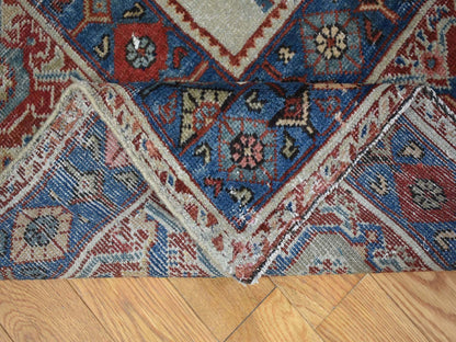 Mahal Antique hand-knotted wool rug in Beige & Navy Blue, 13'10" x 19'5" — SKU O080116 (view 6)