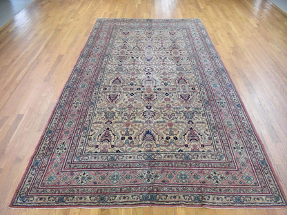 Sivas Antique hand-knotted wool rug in Beige & Pink, 7'7" x 12'7" — SKU O080122 (view 2)