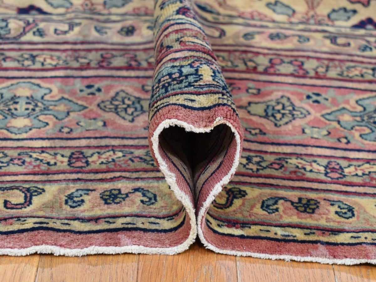 Sivas Antique hand-knotted wool rug in Beige & Pink, 7'7" x 12'7" — SKU O080122 (view 5)