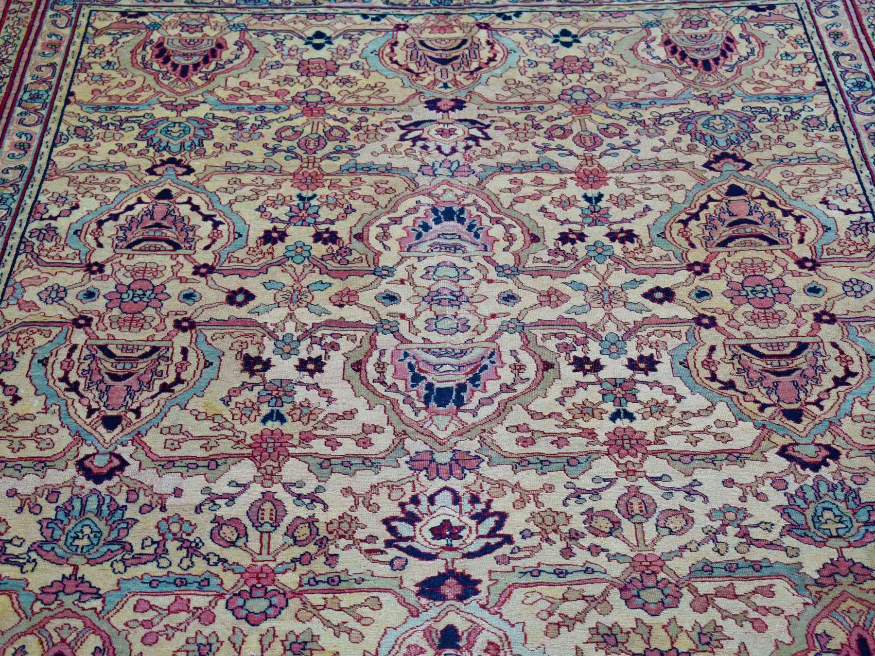 Sivas Antique hand-knotted wool rug in Beige & Pink, 7'7" x 12'7" — SKU O080122 (view 8)