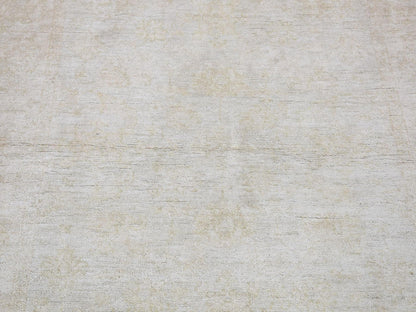 Ivory 3'9" x 5'8" Oushak And Peshawar Hand knotted Wool Rug - Sku: O080156