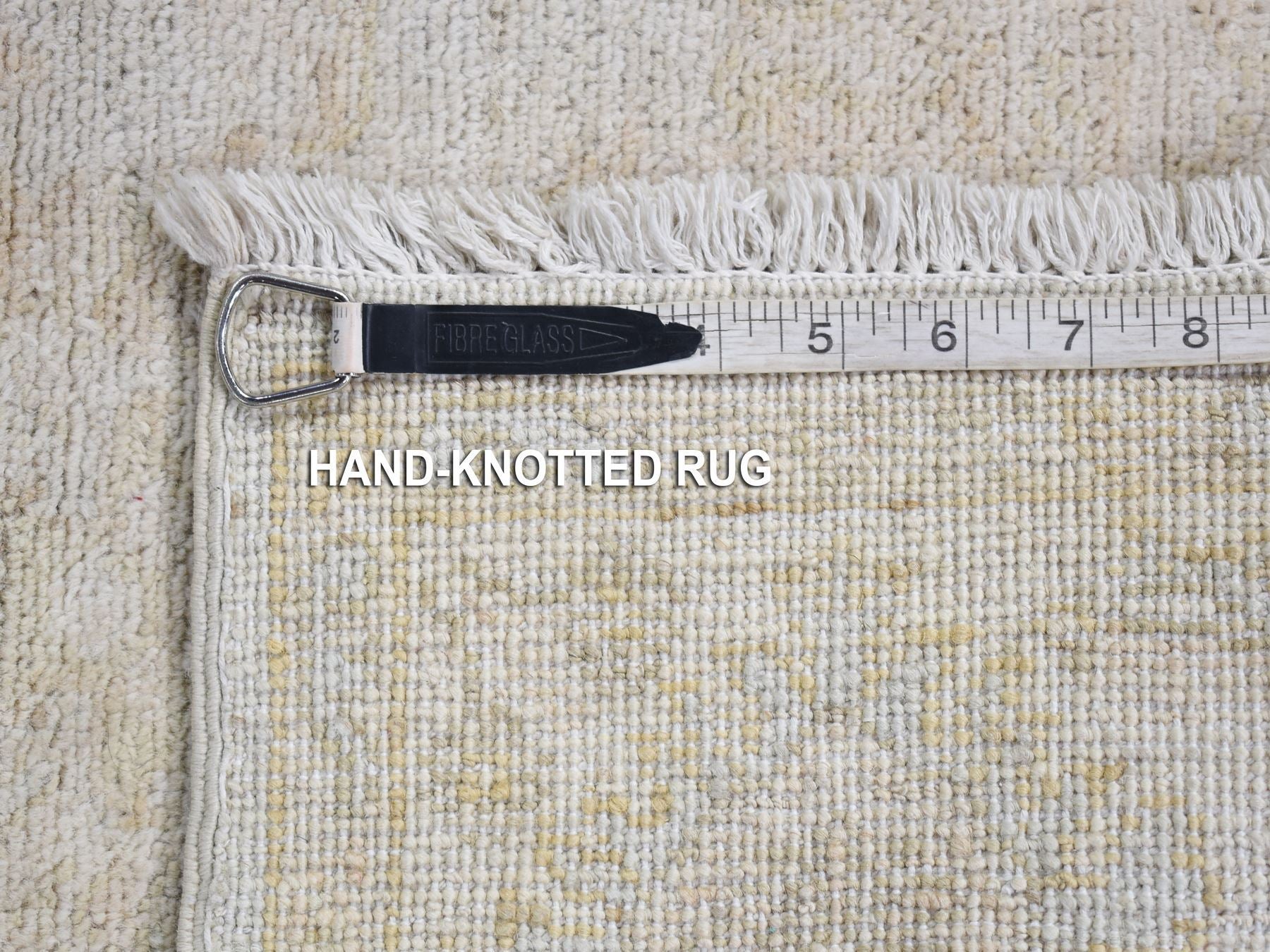 Peshawar Oushak hand-knotted wool rug in Ivory, 3'9" x 5'8" — SKU O080156 (view 5)