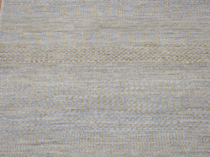 Gabbeh Modern / Contemporary hand-knotted wool/silk runner in Gray, 2'8" x 9'1" — SKU O080167 (view 2)
