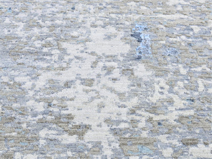 Modern / Contemporary hand-knotted wool runner in Gray, 2'6" x 11'10" — SKU O080179 (view 2)
