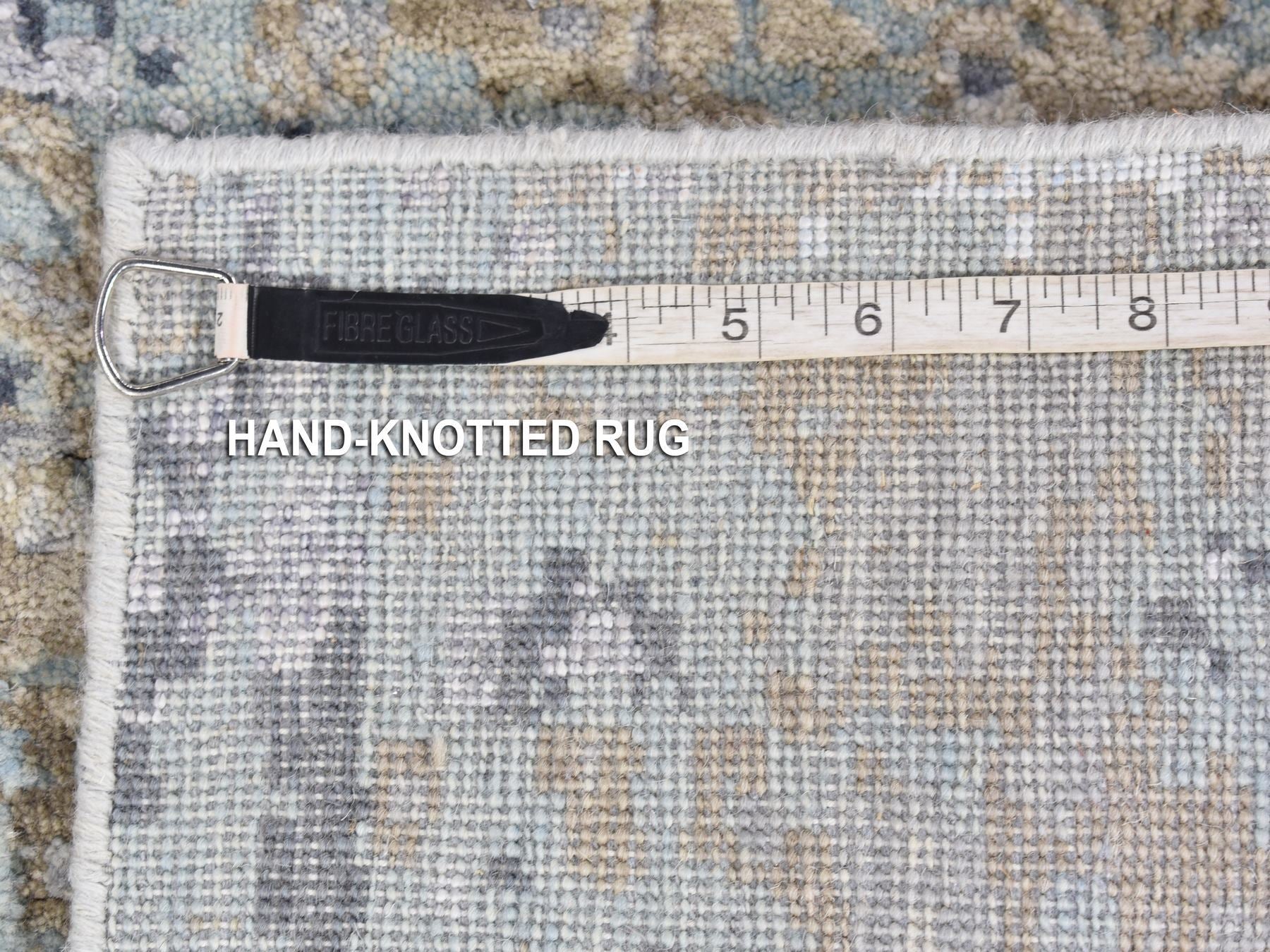 Modern / Contemporary hand-knotted wool runner in Gray, 2'6" x 11'10" — SKU O080179 (view 5)