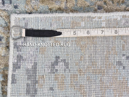 Modern / Contemporary hand-knotted wool runner in Gray, 2'6" x 11'10" — SKU O080179 (view 5)