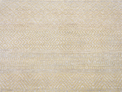 Gabbeh Modern / Contemporary hand-knotted wool/silk rug in Green, 3'1" x 5'1" — SKU O080194 (view 2)
