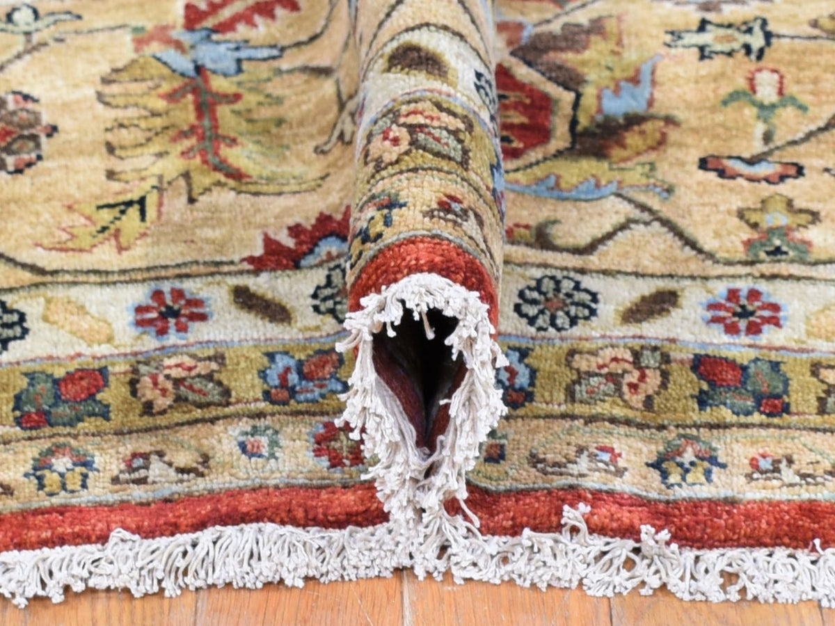 Heriz hand-knotted wool rug in Red & Rust Red, 11'9" x 14'10" — SKU O080222 (view 5)