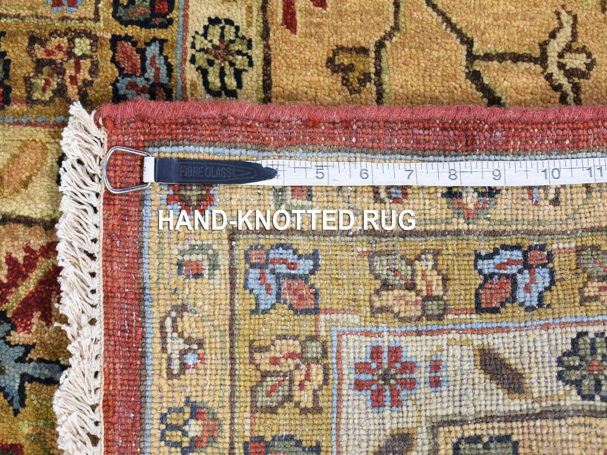 Heriz hand-knotted wool rug in Red & Rust Red, 11'9" x 14'10" — SKU O080222 (view 8)