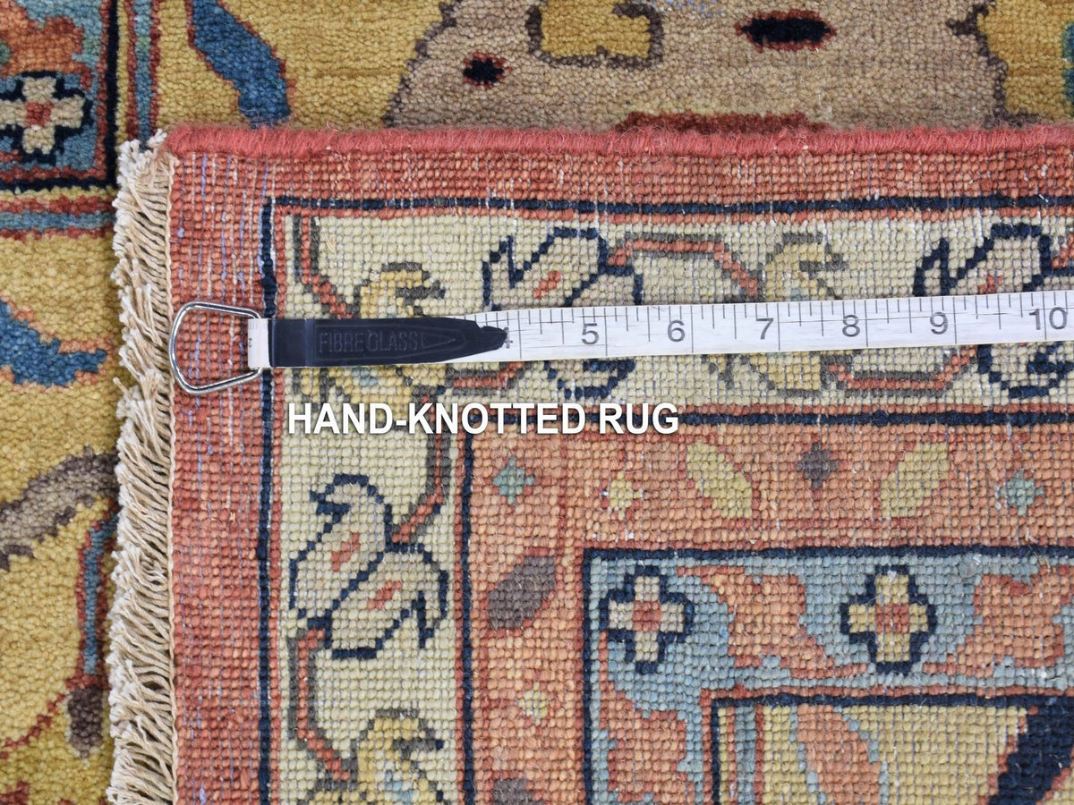 Heriz Heriz hand-knotted wool rug in Red & Yellow, 12' x 14'10" — SKU O080223 (view 8)