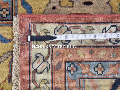 Heriz Heriz hand-knotted wool rug in Red & Yellow, 12' x 14'10" — SKU O080223 (view 8)
