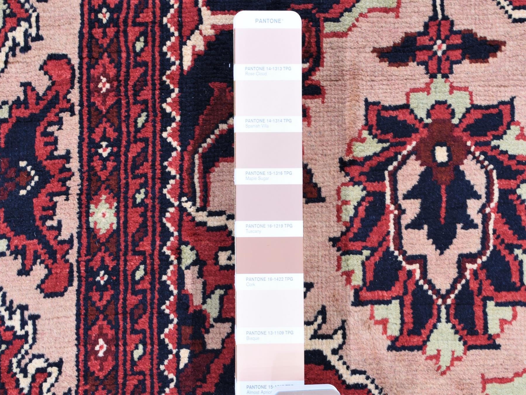 Tribal & Geometric hand-knotted wool runner in Pink & Pink Sand, 3' x 19' — SKU O080237 (view 3)