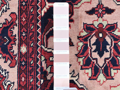 Tribal & Geometric hand-knotted wool runner in Pink & Pink Sand, 3' x 19' — SKU O080237 (view 3)