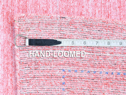 Modern / Contemporary hand-knotted wool/art silk runner in Pink, 2'6" x 17'10" — SKU O080238 (view 5)