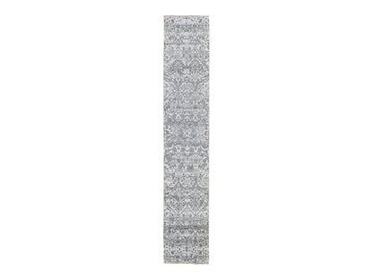 Oushak Oushak hand-knotted wool runner in Ivory, 2'7" x 14'1" — SKU O080240