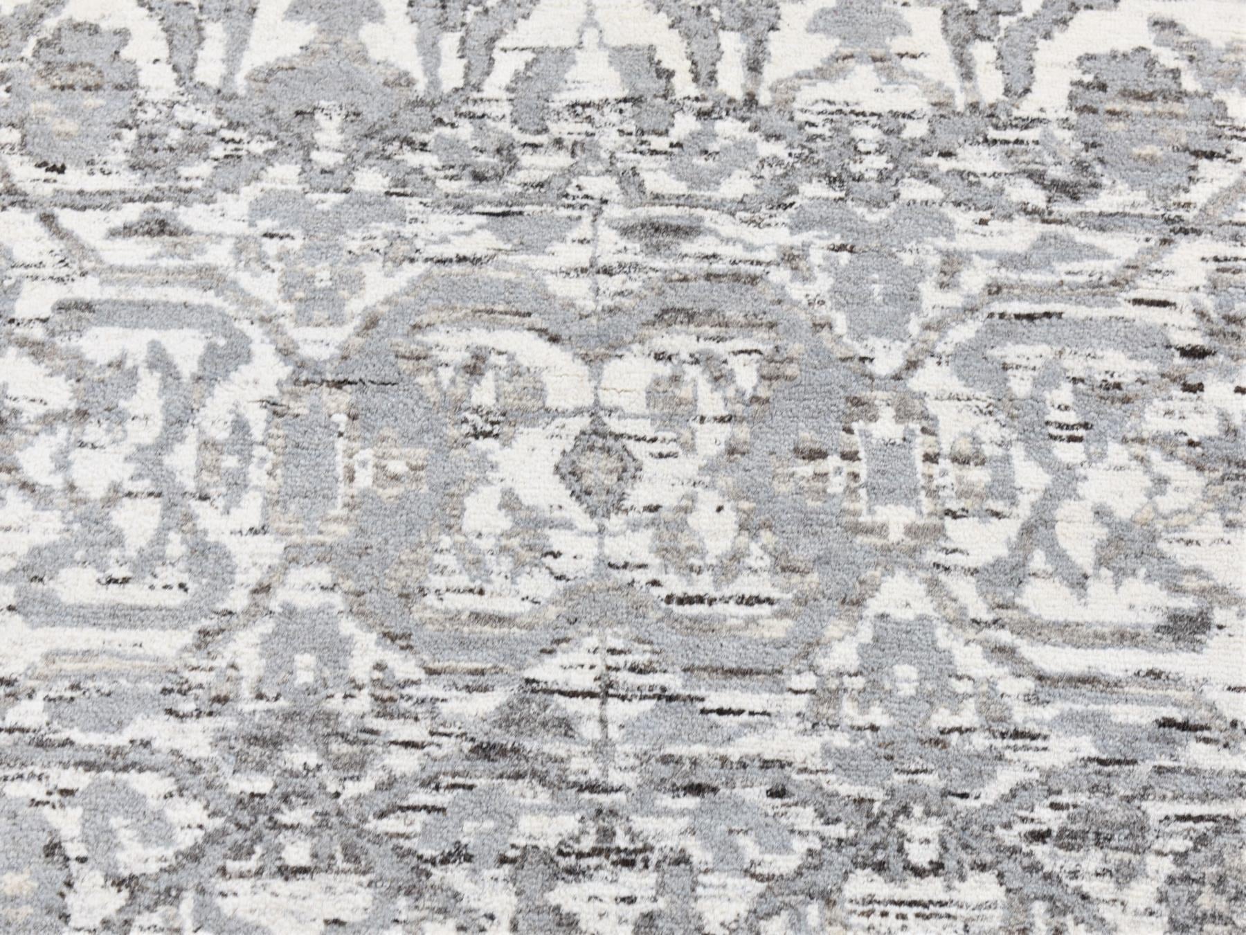 Oushak Oushak hand-knotted wool runner in Ivory, 2'7" x 14'1" — SKU O080240 (view 2)