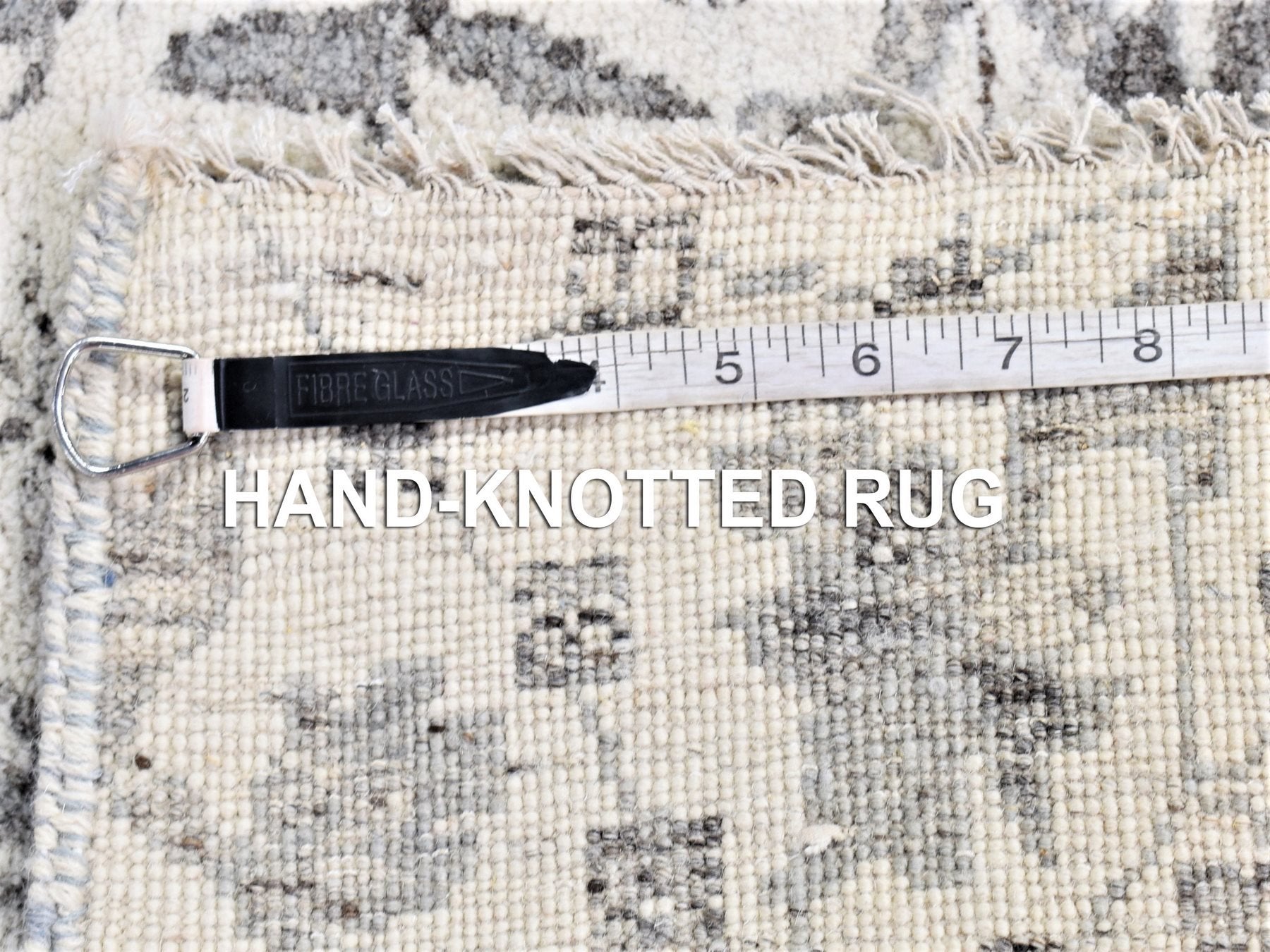 Oushak Oushak hand-knotted wool runner in Ivory, 2'7" x 14'1" — SKU O080240 (view 5)