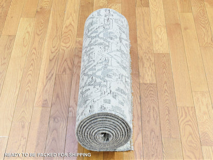 Oushak Oushak hand-knotted wool runner in Ivory, 2'7" x 14'1" — SKU O080240 (view 6)