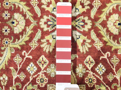 Kashan Fine Oriental hand-knotted new zealand wool runner in Red & Ivory, 2'6" x 17'10" — SKU O080248 (view 3)