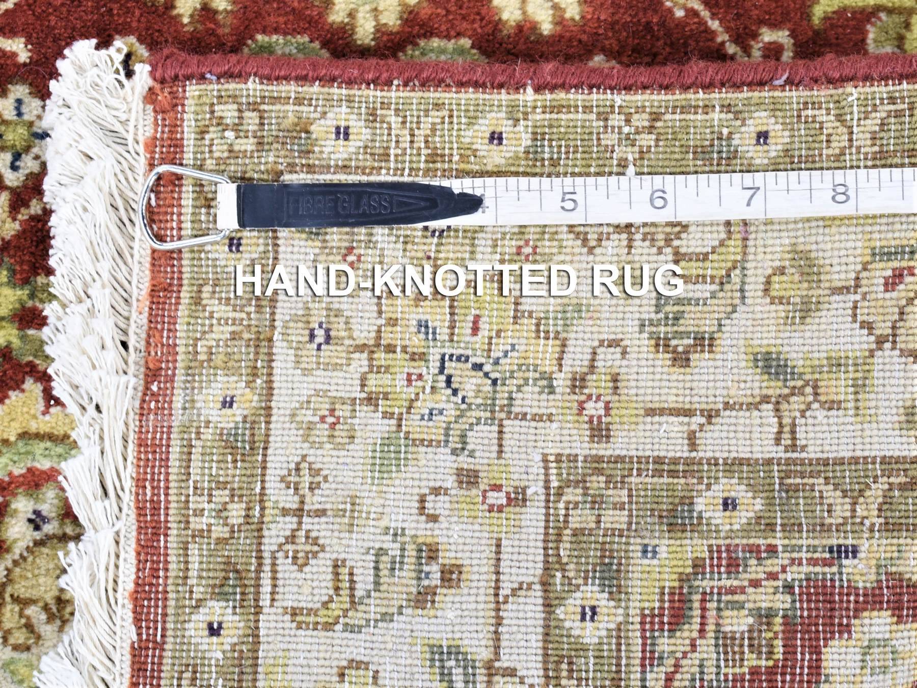 Kashan Fine Oriental hand-knotted new zealand wool runner in Red & Ivory, 2'6" x 17'10" — SKU O080248 (view 5)