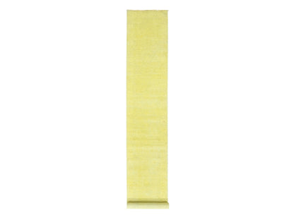 Peshawar Vintage hand-knotted wool runner in Overdyed & Yellow, 2'6" x 15'10" — SKU O080249