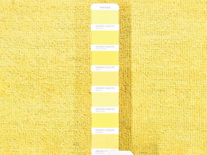 Peshawar Vintage hand-knotted wool runner in Overdyed & Yellow, 2'6" x 15'10" — SKU O080249 (view 3)