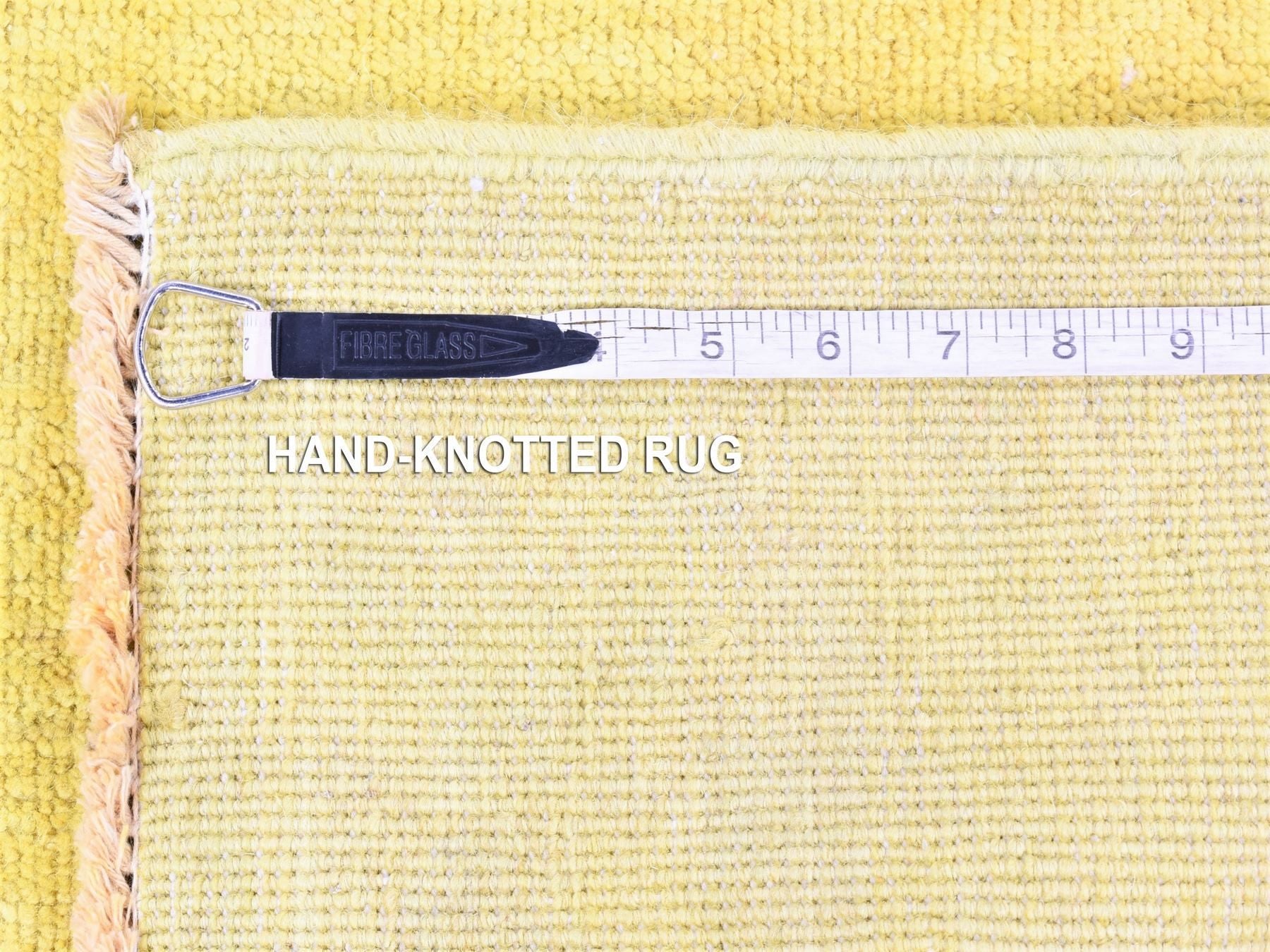 Peshawar Vintage hand-knotted wool runner in Overdyed & Yellow, 2'6" x 15'10" — SKU O080249 (view 5)