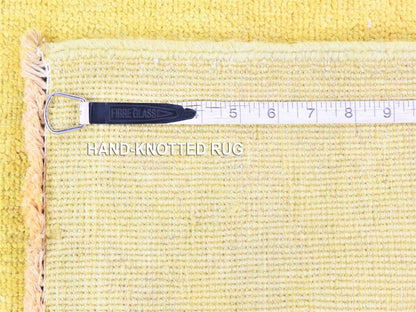 Peshawar Vintage hand-knotted wool runner in Overdyed & Yellow, 2'6" x 15'10" — SKU O080249 (view 5)
