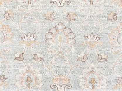Green 2'7" x 15'10" Oushak / Peshawar Hand knotted Wool Rug - Sku: O080254
