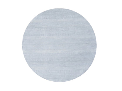 Ivory 7'9" x 7'9" Modern and Contemporary Hand knotted Wool/Silk Rug - Sku: O080257