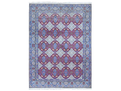 Red 9'7" x 13'2" Traditional Hand knotted Wool/Silk Rug - Sku: O080260
