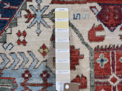 Peshawar Oushak hand-knotted wool rug in Ivory, 7'5" x 12'2" — SKU O080272 (view 7)