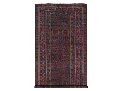 Blue 10'4" x 21'0" Antique Hand knotted Wool Rug - Sku: O080310