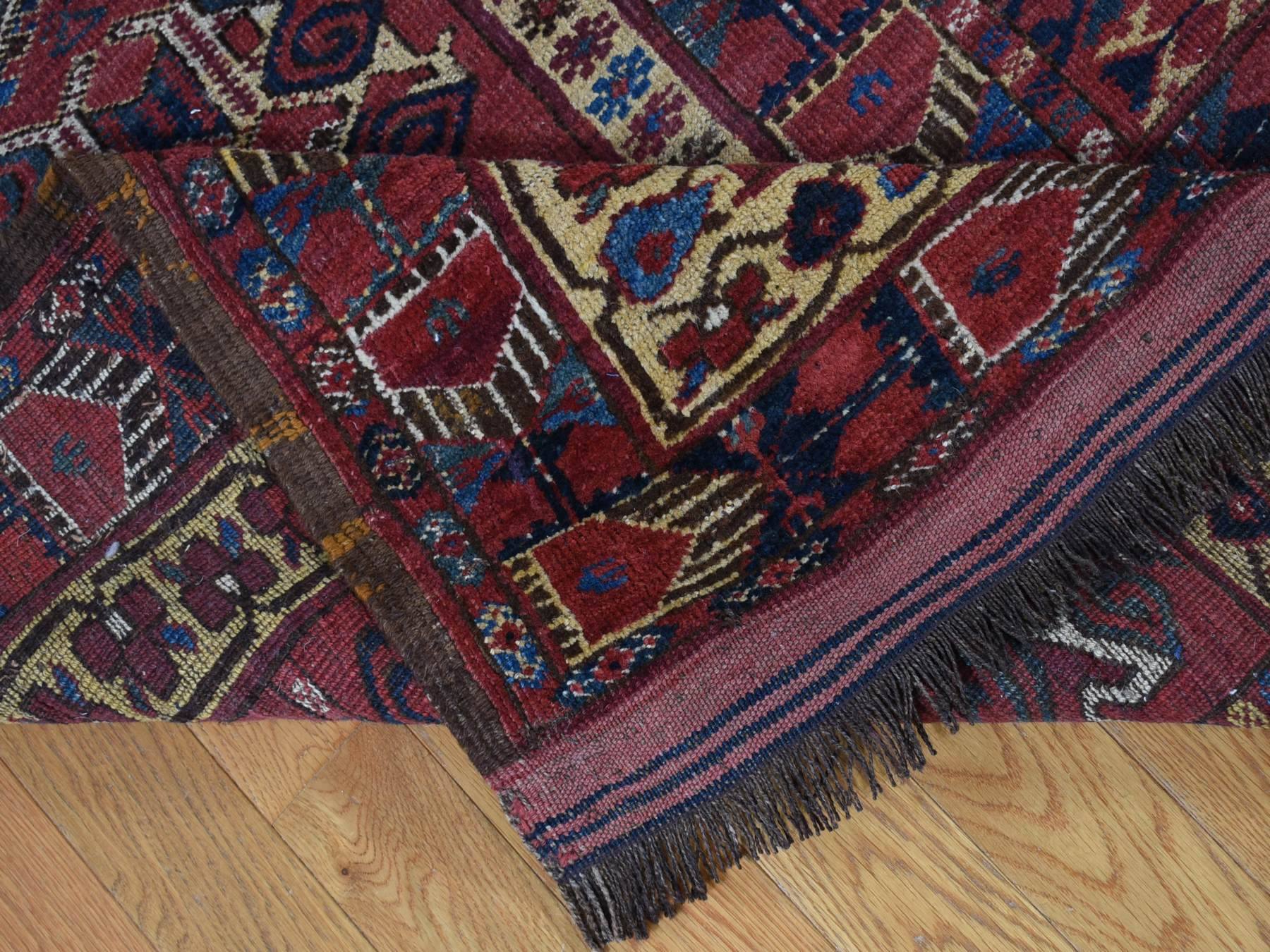 Beshir Antique hand-knotted wool rug in Blue & Midnight Blue, 10'4" x 21' — SKU O080310 (view 6)