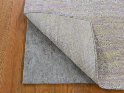 Green 2'0" x 3'0" Modern / Contemporary Hand knotted Wool/Silk Rug - Sku: O080315