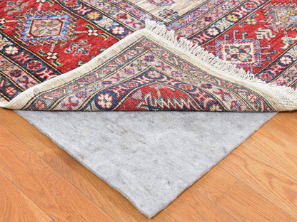 Beige 8'4" x 10'2" Kazak Hand knotted Wool Rug - Sku: O080323