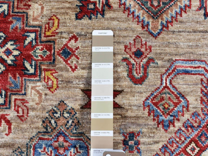 Beige 8'4" x 10'2" Kazak Hand knotted Wool Rug - Sku: O080323