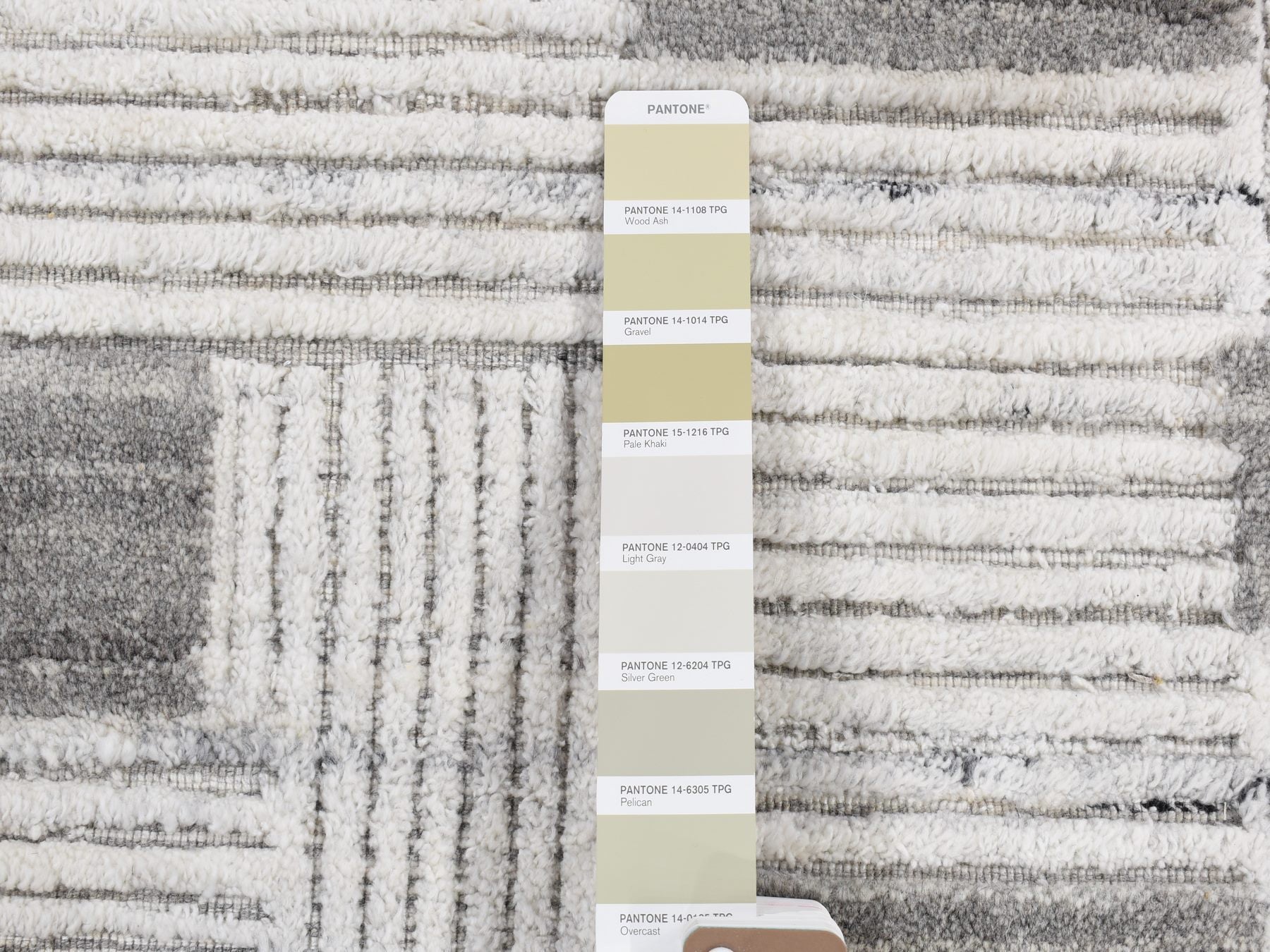 Modern / Contemporary hand-knotted wool rug in Gray, 2' x 3' — SKU O080333 (view 3)