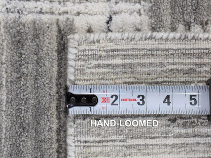 Modern / Contemporary hand-knotted wool rug in Gray, 2' x 3' — SKU O080333 (view 6)