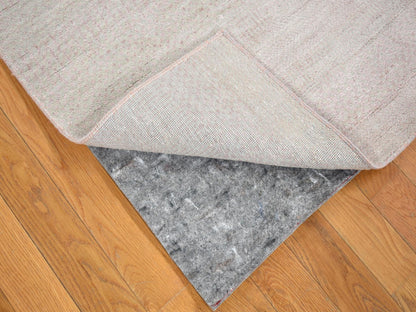 Gabbeh Modern / Contemporary hand-knotted wool/silk runner in Gray, 2'6" x 11'3" — SKU O080338 (view 2)